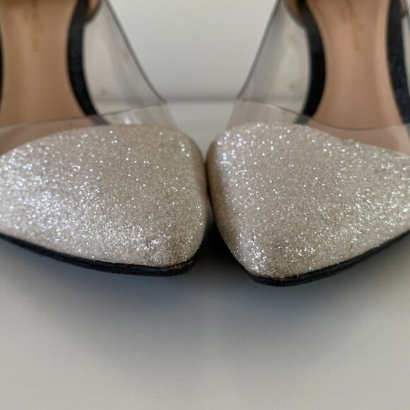 🇮🇹 Made in Italy - Gianvito Rossi Leather | PVC Glitter Plexi Pumps - Picture 12 of 17